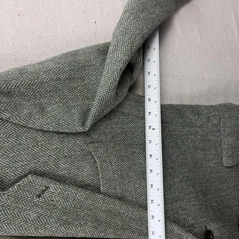VTG 80s Magee Blazer Mens 42 Reg Green Donegal Mist Tweed Wool Cashmere Mohair